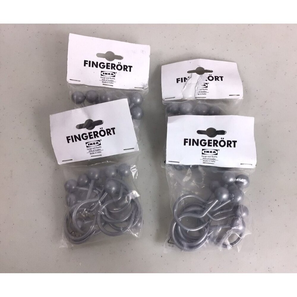 IKEA Shower Curtain Hooks Brushed Nickel New 24